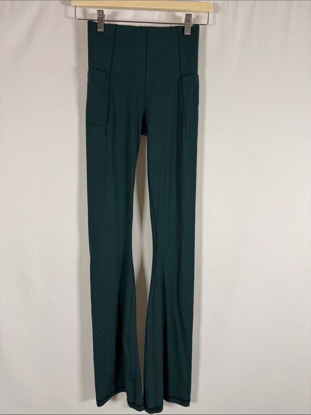 aerie High-Rise Bootcut Pants in Deep Teal